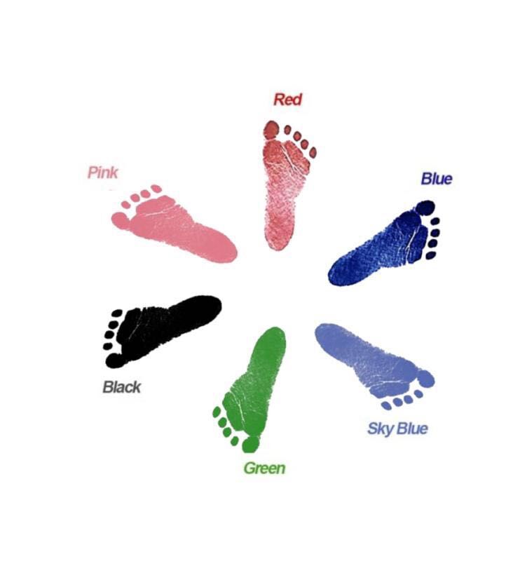 Baby Care Non-Toxic Baby Photo frame DIY Handprint Footprint Imprint Kit Baby Souvenirs Casting Clay Print Newborn Ink Pad Toys