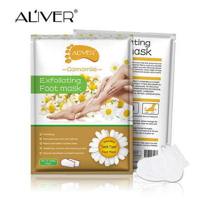 New product to ALIVER lavender foot mask rose chamomile foot mask remove calluses dead skin deodorant feet white foot mask