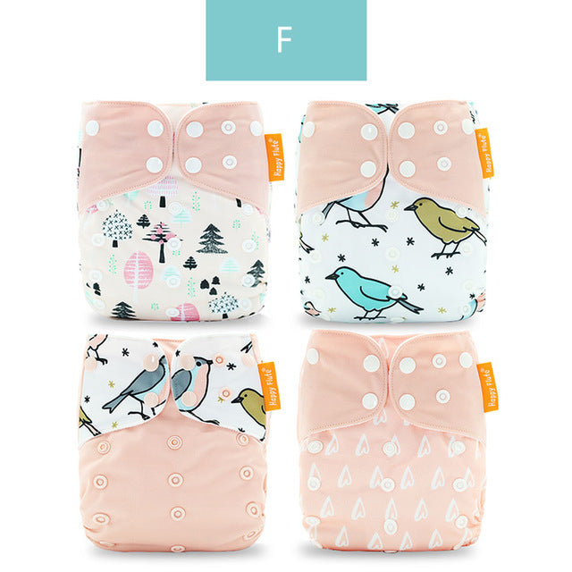 Baby training pants cross-border happyflute baby four packs washable diapers diapers baby cloth diapers