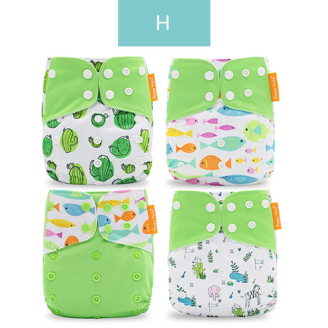 Baby training pants cross-border happyflute baby four packs washable diapers diapers baby cloth diapers