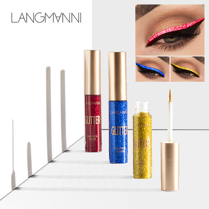 langmanni cross-border makeup eyeliner hot selling in Europe and America shiny burst eyeliner foreign trade makeup