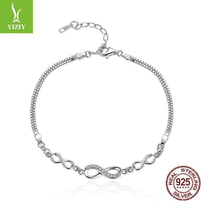 Silver Ziyun s925 sterling silver fashion temperament bracelet women hot selling women's bracelet silver jewelry one drop