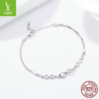 Silver Ziyun s925 sterling silver fashion temperament bracelet women hot selling women's bracelet silver jewelry one drop