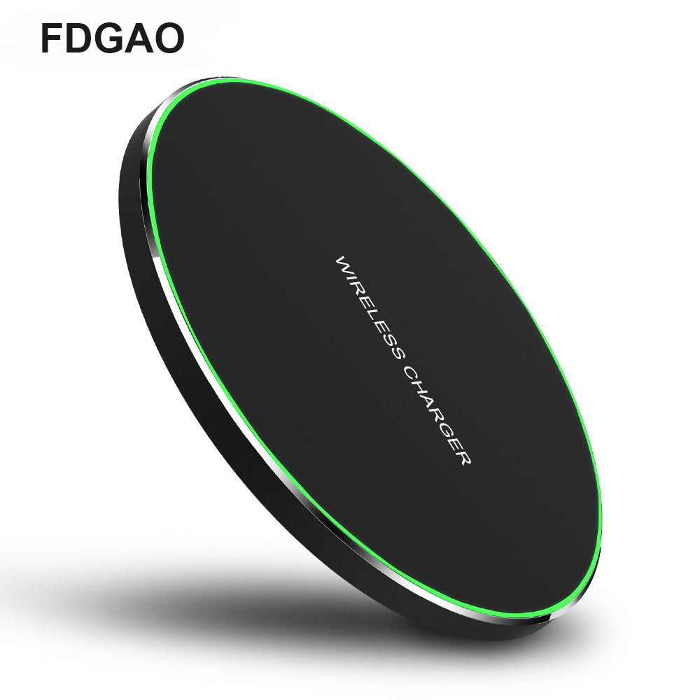 FDGAO/QI standard ultra-thin aluminum fast charging wireless charger 10W fast charging for fast charging mobile phone