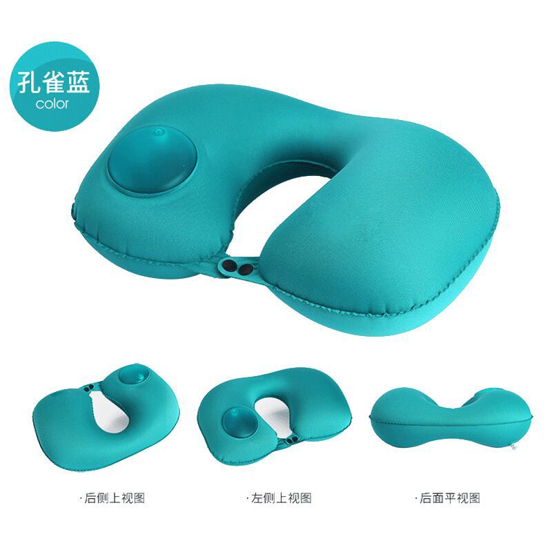 Press inflatable pillow LOGO custom manufacturer neck pillow TPU automatic neck pillow u-shaped pillow cervical pillow travel pillow u pillow