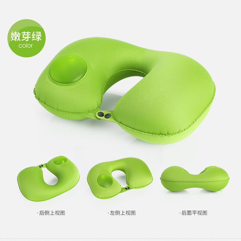 Press inflatable pillow LOGO custom manufacturer neck pillow TPU automatic neck pillow u-shaped pillow cervical pillow travel pillow u pillow