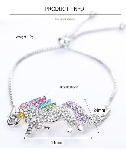 Unicorn adjustable bracelet Color pony bracelet