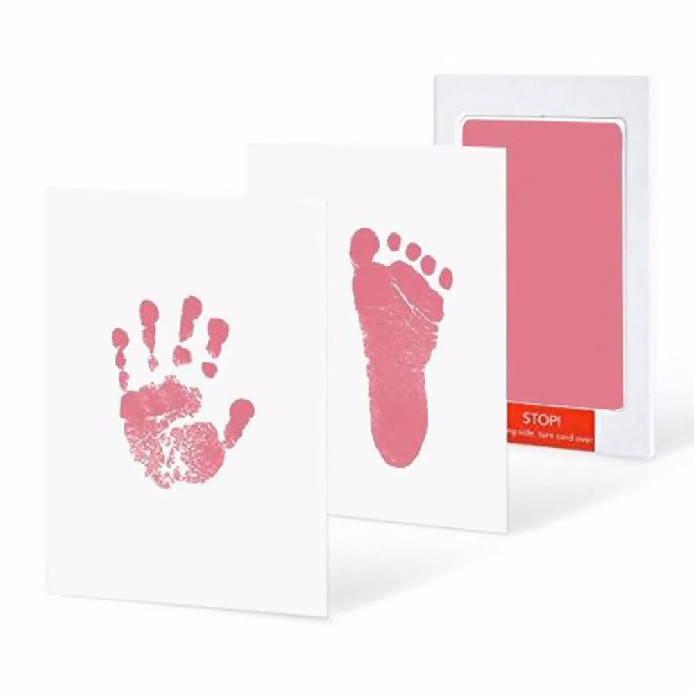 Baby Care Non-Toxic Baby Photo frame DIY Handprint Footprint Imprint Kit Baby Souvenirs Casting Clay Print Newborn Ink Pad Toys