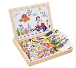 Small master magnetic animal fight spell music drawing board three-dimensional puzzle changeable board blackboard puzzle wooden toys