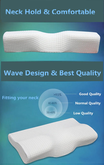 Orthopedic Latex Magnetic 50*30CM White Color Neck Pillow Slow Rebound Memory Foam Pillow Cervical Health Care Pain Release