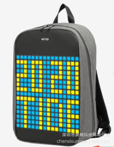 Bluetooth version LED screen backpack full color light-emitting smart advertising screen export version led space supports multiple languages