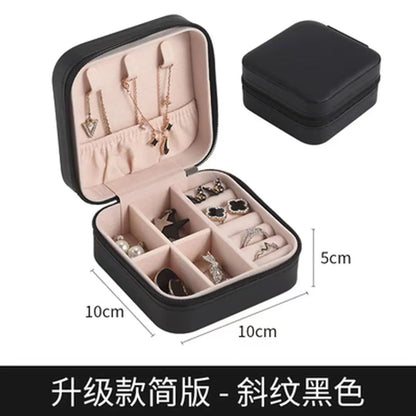 Korean version of jewelry storage box portable travel jewelry box small ring necklace jewelry packaging box spot