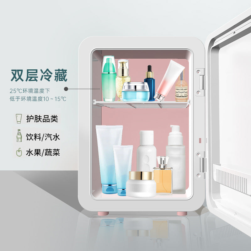 6L car refrigerator, dual-purpose mini cosmetics and beauty refrigerator, mirror refrigerator for cross-border gift wholesale