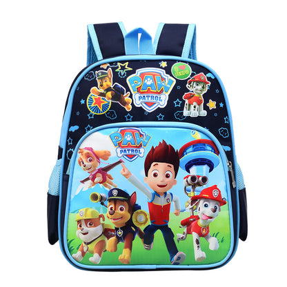 Kindergarten backpack foreign trade cartoon printing cute boys and girls Wang Wang team backpack first, second and third grade student bag