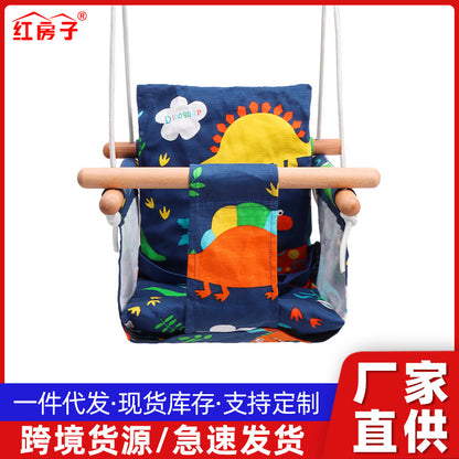 Red House Amazon Dinosaur Cloth Swing New Indoor Outdoor Cotton and Linen Children's Hanging Chair Infant Swing