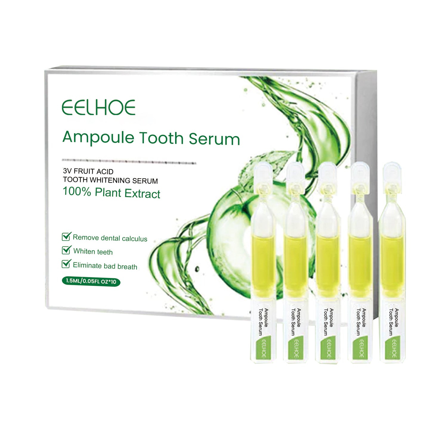 EELHOE Teeth Whitening Essence Cleans Tooth Stains Mouth Odor Beautiful Teeth Brightening Teeth Cleaning Essence