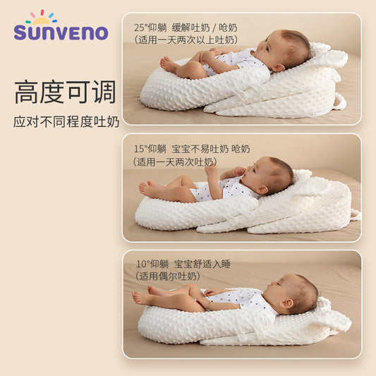 Sanmei baby summer anti-spill milk choking pillow newborn baby feeding artifact baby anti-spitting milk ramp pad