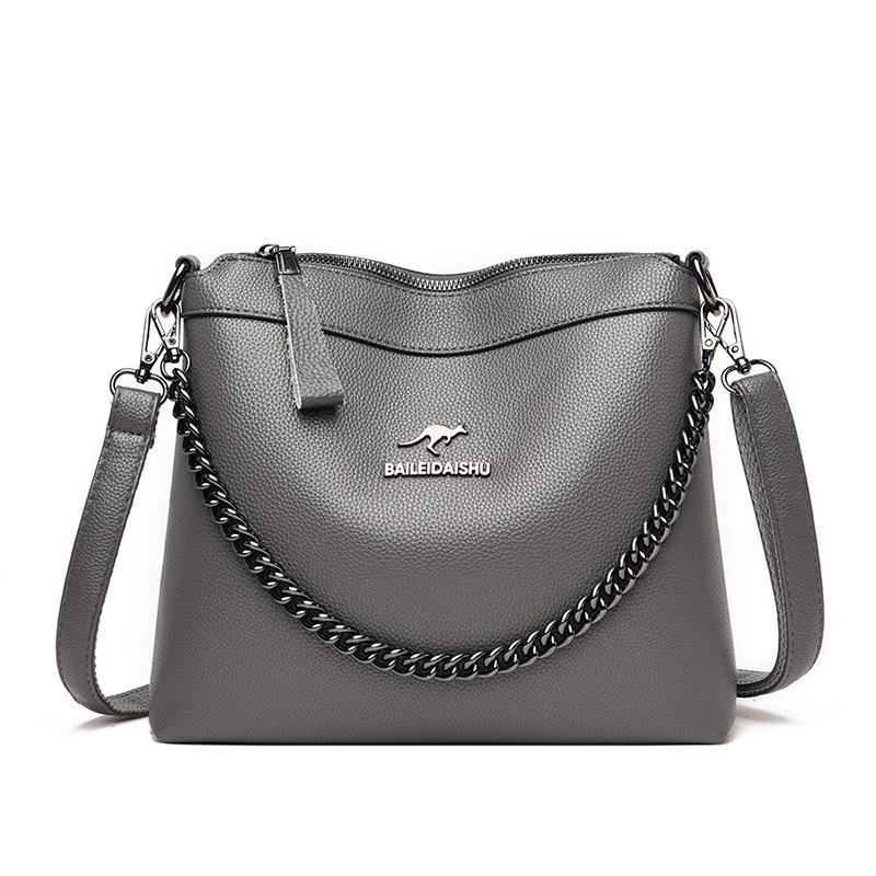 Large Capacity Women's Bag Wholesale Middle-aged Women's Bag 2023 New Crossbody Fashion Versatile Soft Leather Single Shoulder Crossbody Mom Bag