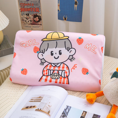 Summer children's latex pillowcase ice silk pillowcase student cartoon summer 30×50 manufacturers wholesale