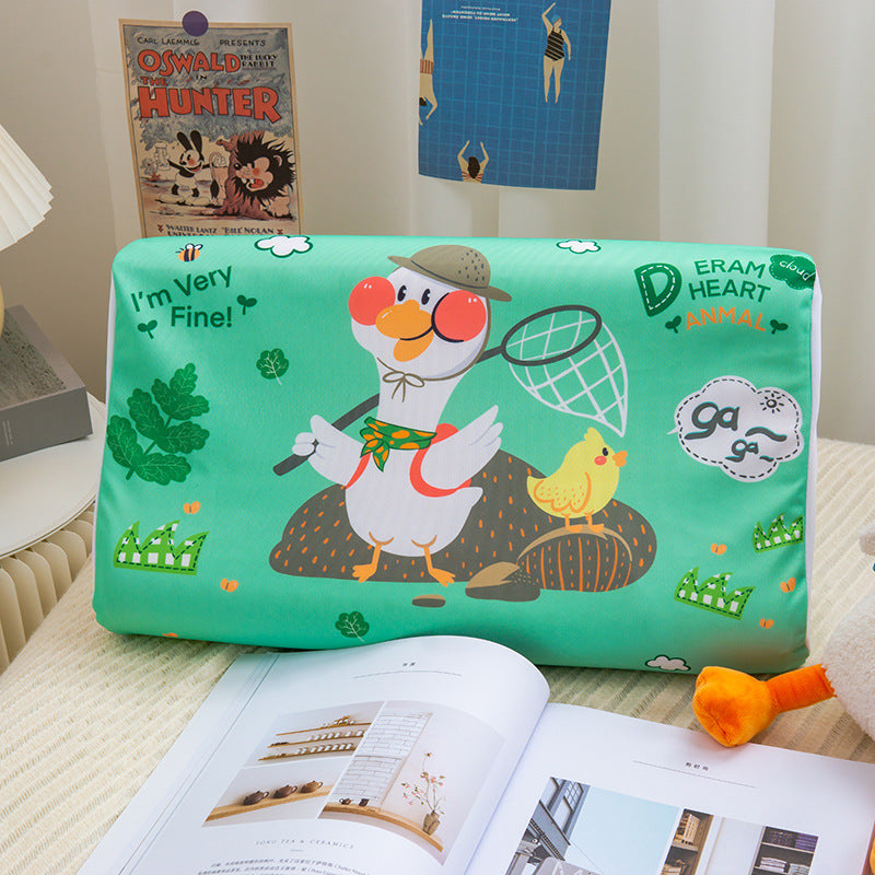 Summer children's latex pillowcase ice silk pillowcase student cartoon summer 30×50 manufacturers wholesale