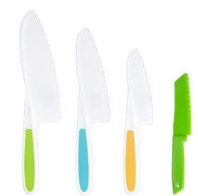 Ensiven Kid Safe Kitchen Set Children's Plastic Fruit Knife Set