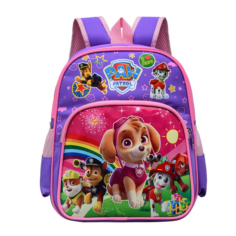 Kindergarten backpack foreign trade cartoon printing cute boys and girls Wang Wang team backpack first, second and third grade student bag