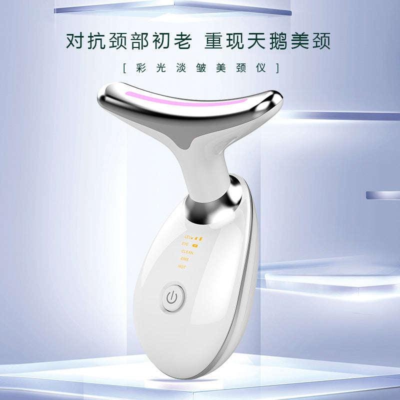 Face and neck care beauty neck instrument sonic vibration lifting firm light wrinkle beauty instrument to remove neck lines and law lines beauty neck instrument