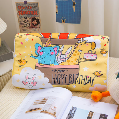 Summer children's latex pillowcase ice silk pillowcase student cartoon summer 30×50 manufacturers wholesale