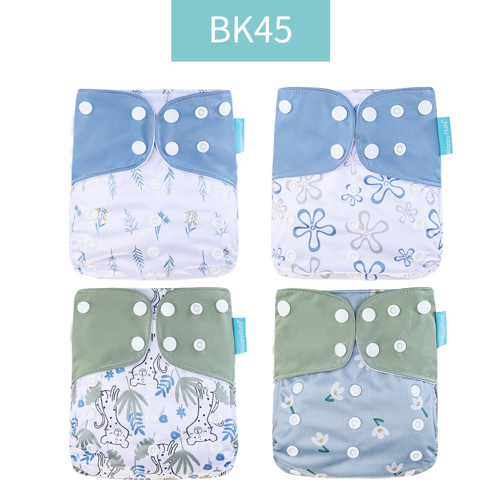 Baby training pants cross-border happyflute baby four packs washable diapers diapers baby cloth diapers