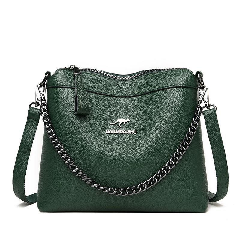 Large Capacity Women's Bag Wholesale Middle-aged Women's Bag 2023 New Crossbody Fashion Versatile Soft Leather Single Shoulder Crossbody Mom Bag