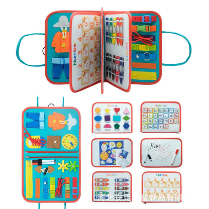 Children's Learning Board Preschool Children Intellectual Learning Toys Sensory Board Baby Early Education Toys Felt Busy Board