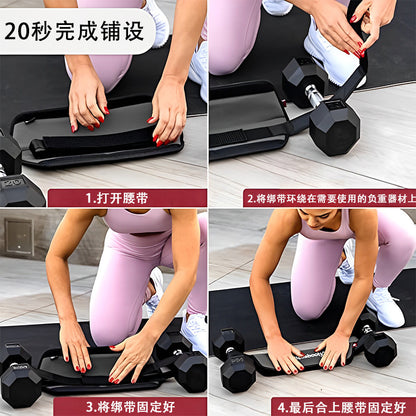 Hip thrust belt with dumbbell hip thrust belt, portable hip bridge weight-bearing training belt, hip fitness, home exercise equipment for men and women