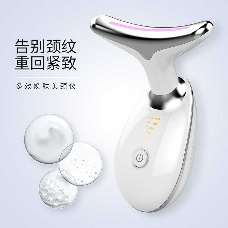 Face and neck care beauty neck instrument sonic vibration lifting firm light wrinkle beauty instrument to remove neck lines and law lines beauty neck instrument