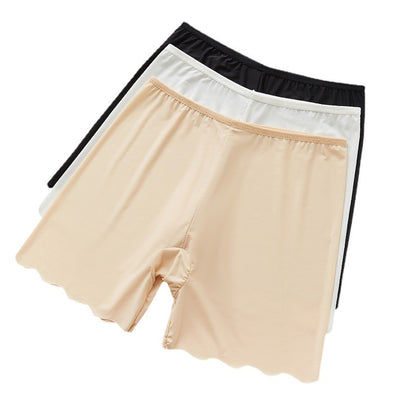 Ice silk seamless safety pants to prevent exposure for women in summer can be worn inside three-quarter insurance shorts thin leggings for women to wear outside