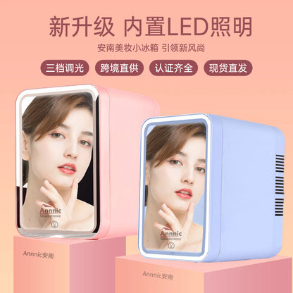 6L car refrigerator, dual-purpose mini cosmetics and beauty refrigerator, mirror refrigerator for cross-border gift wholesale