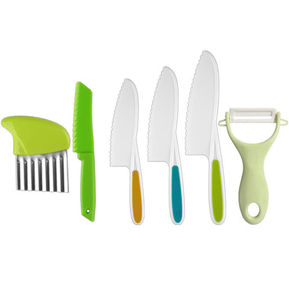 Ensiven Kid Safe Kitchen Set Children's Plastic Fruit Knife Set