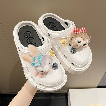 Fashion Clogs With Charms Shoes Outdoor Women Slippers Thick