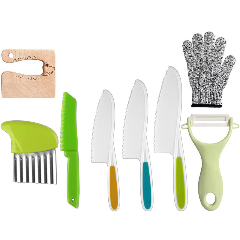 Ensiven Kid Safe Kitchen Set Children's Plastic Fruit Knife Set