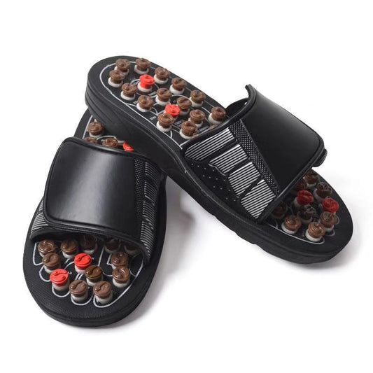 Manufacturers spot massage slippers polka dot Japan rotating health massage slippers acupoint health care soles health slippers