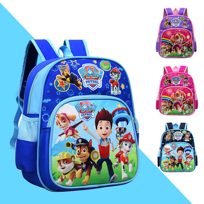 Kindergarten backpack foreign trade cartoon printing cute boys and girls Wang Wang team backpack first, second and third grade student bag