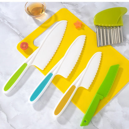 Ensiven Kid Safe Kitchen Set Children's Plastic Fruit Knife Set