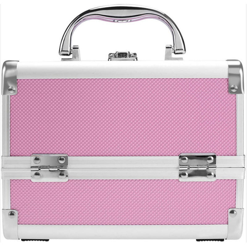 Portable Aluminum Alloy Cosmetic Storage Box Beauty Salon Tattoo Embroidery Toolbox Manicure Makeup Artist Portable Makeup Case