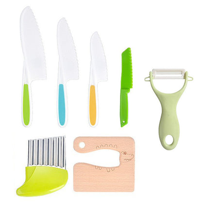 Ensiven Kid Safe Kitchen Set Children's Plastic Fruit Knife Set