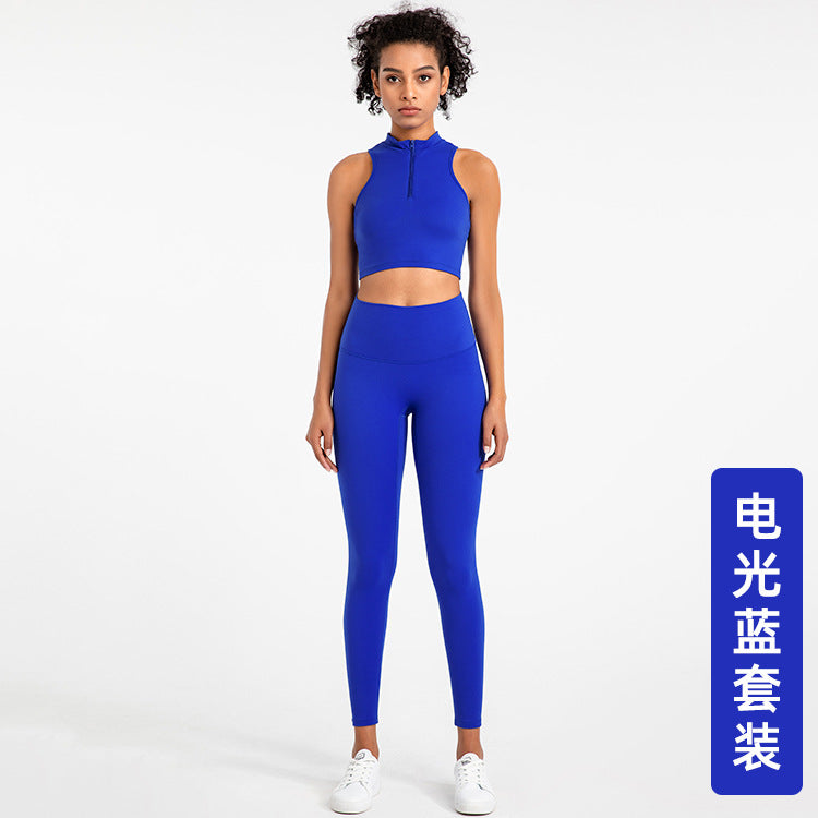 No awkward line fitness pants for women, high-waisted butt-lifting elastic leggings for outer wear, running sports yoga clothing suit for women