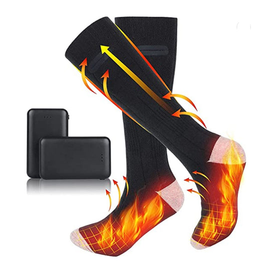 Cross-border new rechargeable heated socks with adjustable temperature for men and women socks to warm feet, resist cold and keep warm, factory direct sales in stock