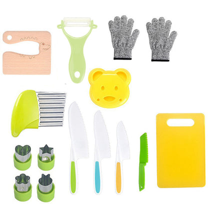 Ensiven Kid Safe Kitchen Set Children's Plastic Fruit Knife Set