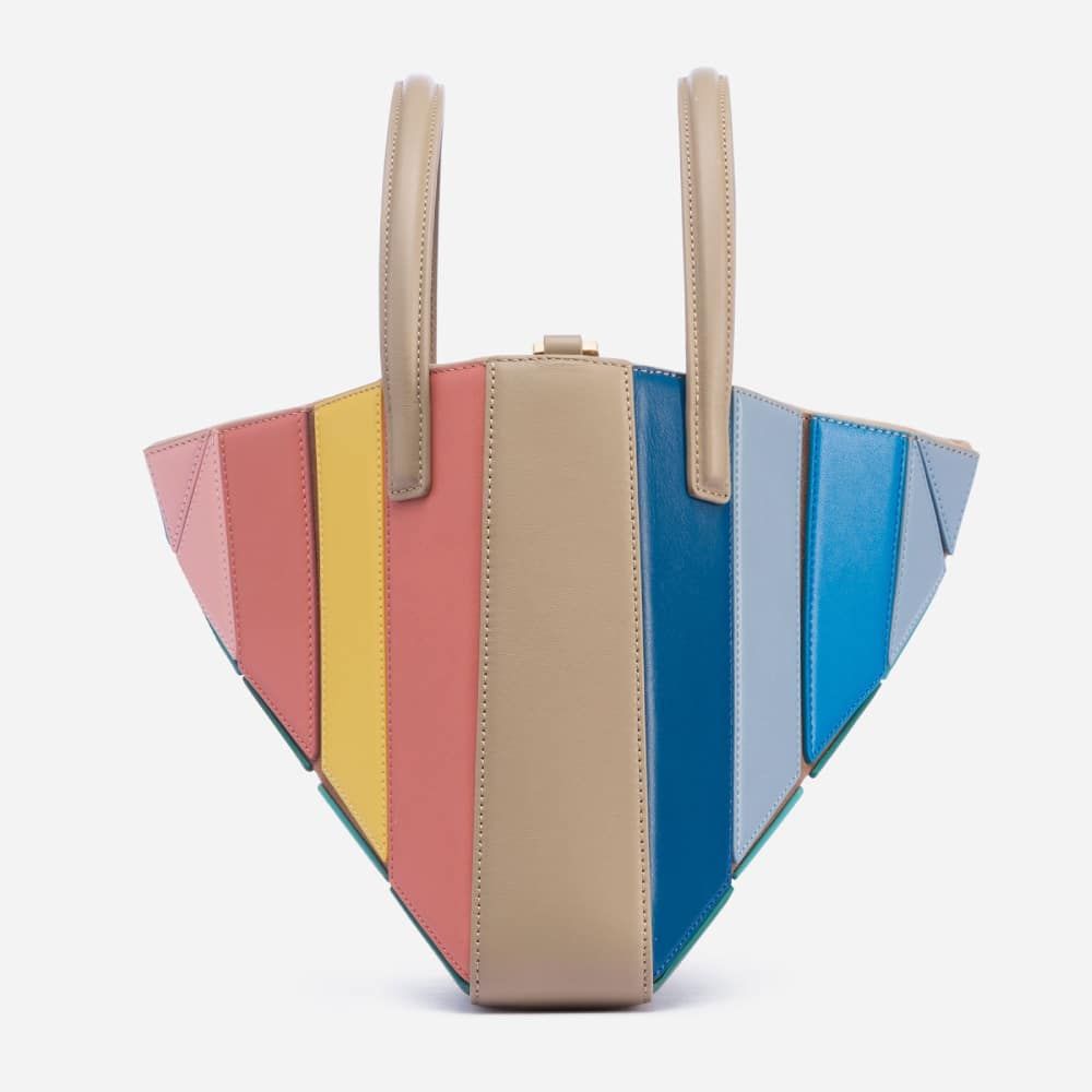 Contrast color splicing handbag 2023 spring and summer new products source factory niche design underarm women's bag drawstring oblique cross bag