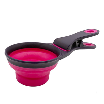 Silicone foldable bowl pet bowl dog bowl anti-knockover dog food bowl water bowl out dog food bowl food utensils dog rice bowl