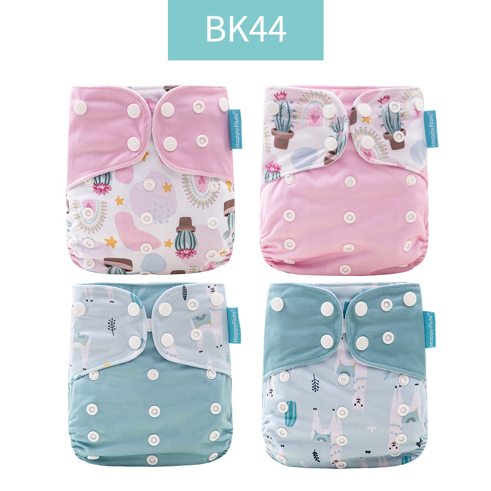 Baby training pants cross-border happyflute baby four packs washable diapers diapers baby cloth diapers