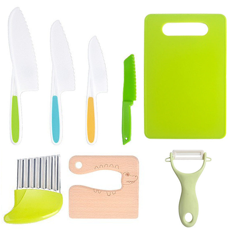 Ensiven Kid Safe Kitchen Set Children's Plastic Fruit Knife Set